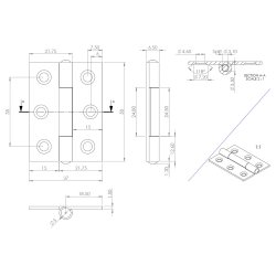 Kanthngsel - Forniklet - 50x37x1,5mm