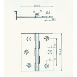Kanthngsel - Blankpoleret Messing - 60x50x1,8mm