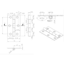 Kanthngsel - Formessinget - 90x54x1,75mm
