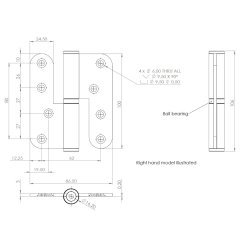 Lftehngsel - Hjrehngt - Rustfri Stl