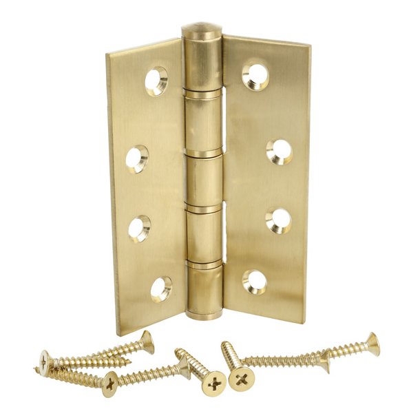 Kanthngsel - Rustfrit Stl - 102x76x3mm - Brstet Messing