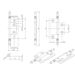 Kanth�ngsel "Flush" - Bronzeret - 88x24x1,2mm