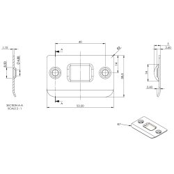 Slutblik til "Dania" Rullesnapls - Rustfri Stl