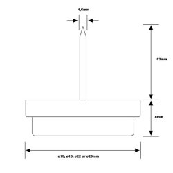 Glidesm 15mm m/Filt  - Brun Plast