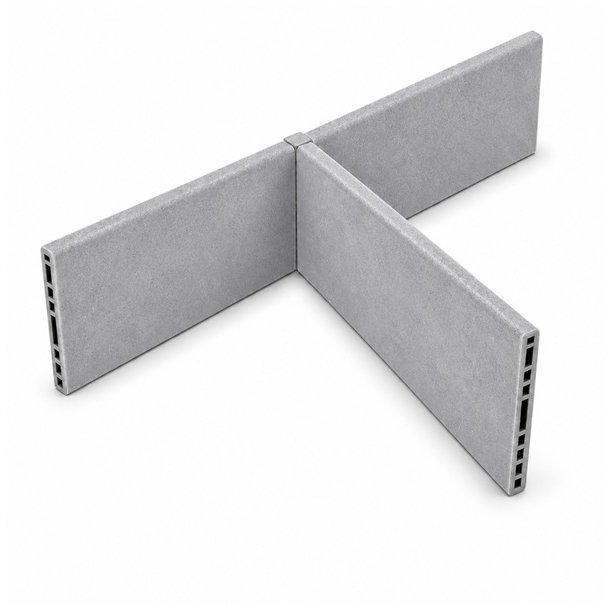 Skuffeinddeler "Ordo" - 60x2000mm - Gr� Velour