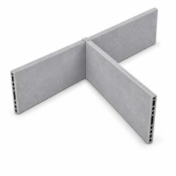 Skuffeinddeler "Ordo" - 90x2000mm - Gr� Velour