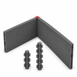 Samlestykke "Ordo" 60mm - 2 Vejs - M�rkegr�