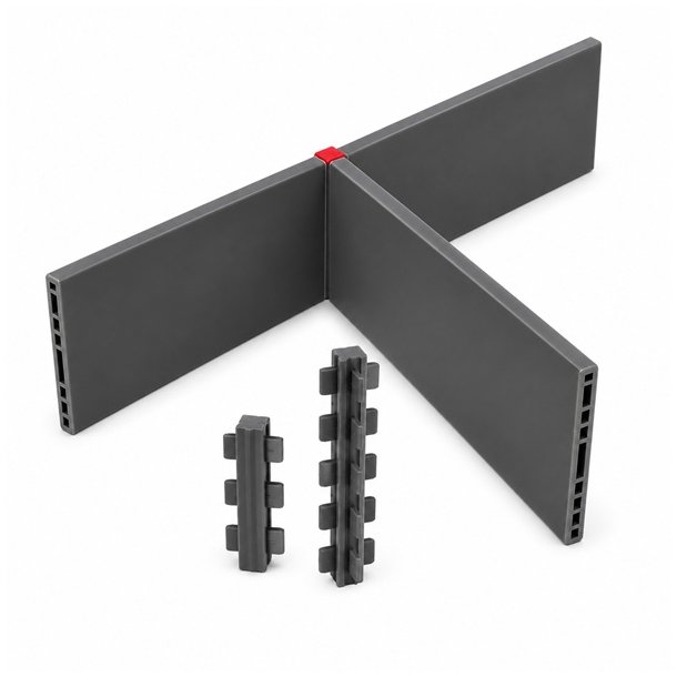 Samlestykke "Ordo" 90mm - 3 Vejs - M�rkegr�