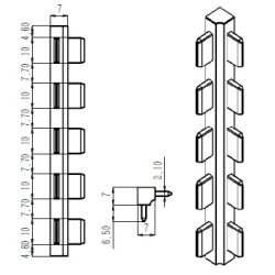 Samlestykke "Ordo" 90mm - 2 Vejs - M�rkegr�