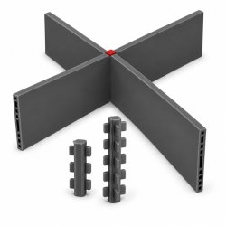 Samlestykke "Ordo" 90mm - 4 Vejs - M�rkegr�