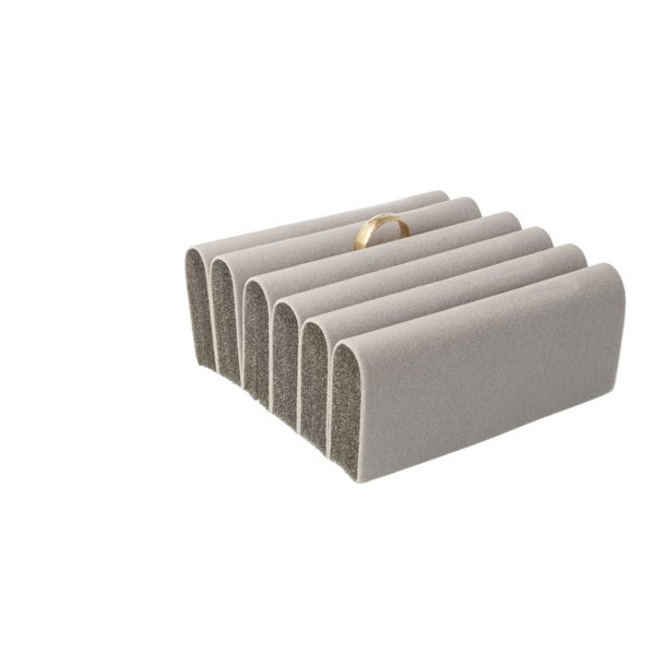 Smykkeindsats "Ordo" 60mm - 6 R�kker - Gr� Velour