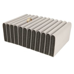 Smykkeindsats "Ordo" 90mm - 11 R�kker - Gr� Velour