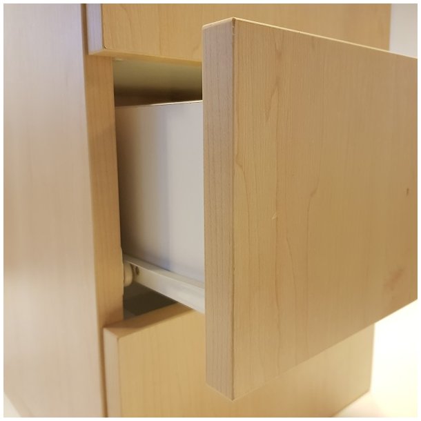 Skuffeskinne 500mm x 1,2mm i Stl - Hvid RAL9003