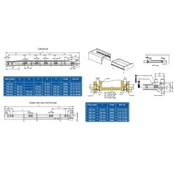 Skuffeskinne 400mm x 1,2mm i Stl - Hvid RAL9003