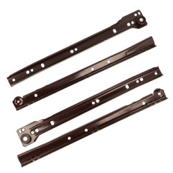 Skuffeskinne 250mm x 1,2mm i Stl - Brun RAL8017