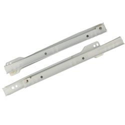 Skuffeskinne 400mm x 1,2mm i Stl - Hvid RAL9003