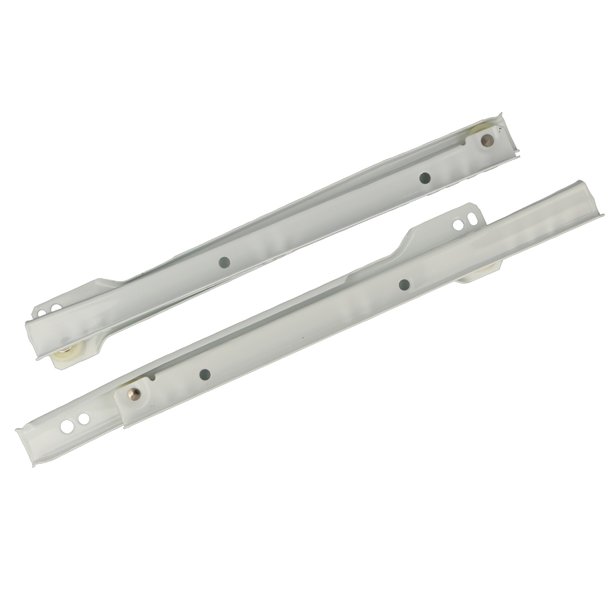 Skuffeskinne 450mm x 1,2mm i Stl - Hvid RAL9003