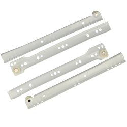 Skuffeskinne 400mm x 1,2mm i Stl - Hvid RAL9003