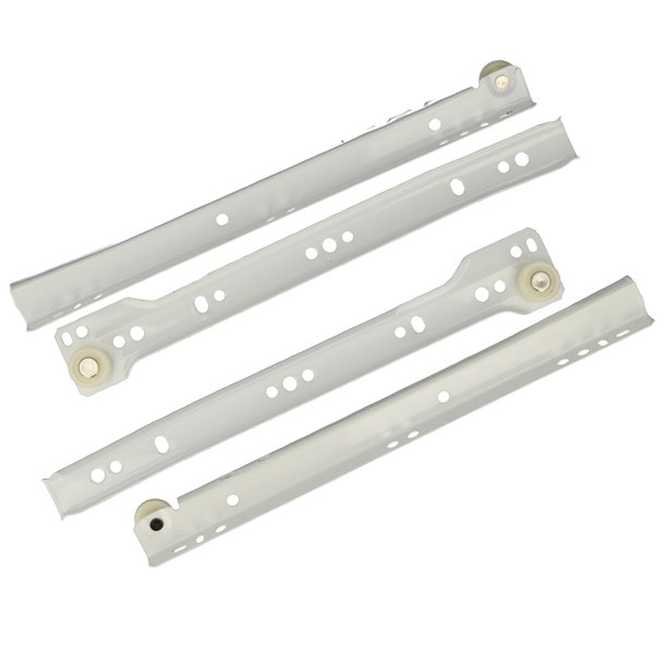 Skuffeskinne 400mm x 1,2mm i Stl - Hvid RAL9003