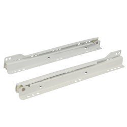 Skuffeskinne 400mm x 1,2mm i Stl - Hvid RAL9003