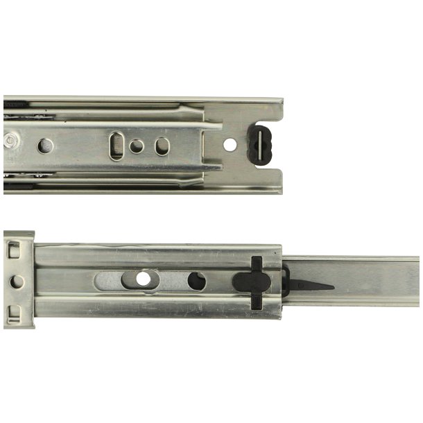 Skuffeskinne 36x300mm - Fuldudtrk - Elforzinket