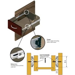 Skuffeskinne 36x550mm - Fuldudtrk - Elforzinket