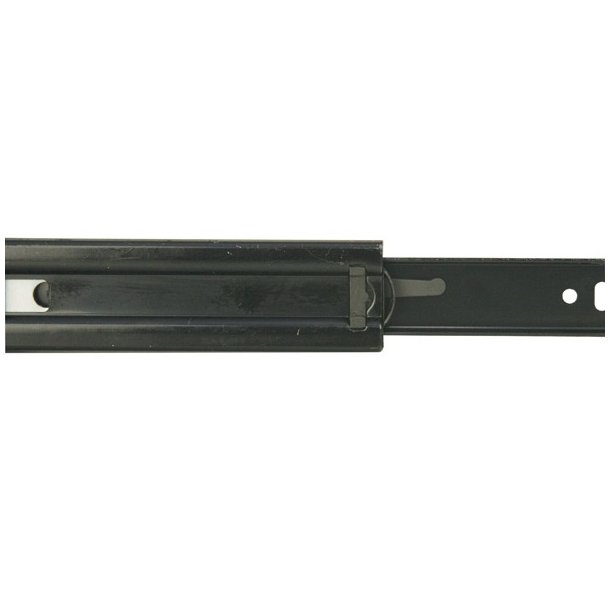 Skuffeskinne 45x650mm - Fuldudtrk - Sort