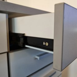 Skuffeskinne 45x550mm - Fuldudtrk - Sort