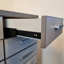 Skuffeskinne 45x450mm - Fuldudtrk - Sort