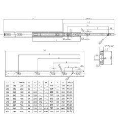 Hyldeudtr�k SH45x400mm- Fuldudtr�k - Elforzinket