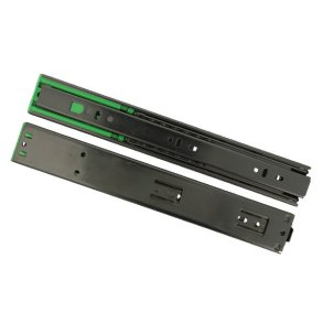 Skuffeskinne 45x550mm - Fuldudtrk Sort - Push To Open