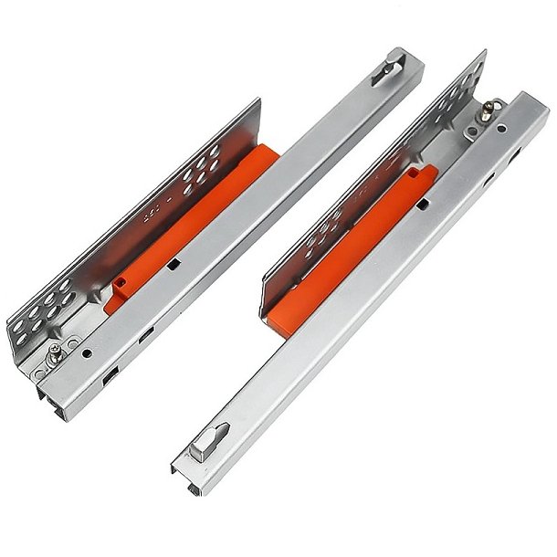 Skuffeskinne 500mm - Semi Fuldudtrk -Push To Open