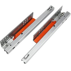 Skuffeskinne 250mm - Semi Fuldudtrk -Push To Open