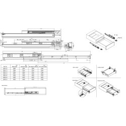 Skuffeskinne 325mm - Fuldudtrk - Selv Luk & Softclose