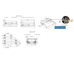 Skuffeskinne 300mm - Fuldudtrk - Softclose & Selv Luk