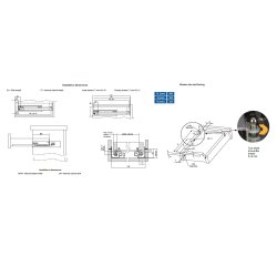 Skuffeskinne 500mm - Semi Fuldudtrk - Selv Luk & Softclose