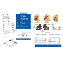 Skuffeskinne 300mm - Semi Fuldudtrk - Selv Luk & Softclose