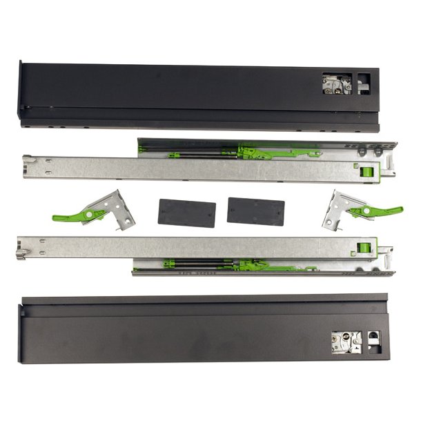 Skuffeside St 450mm - Fuldudtrk - Selv Luk & Softclose