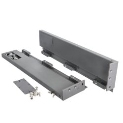 Skuffesidest 350mm - Gr Metal - uden Skuffeskinner