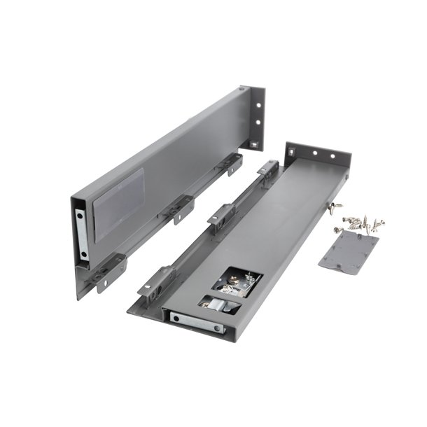 Skuffesidest 500mm - Gr Metal - uden Skuffeskinner