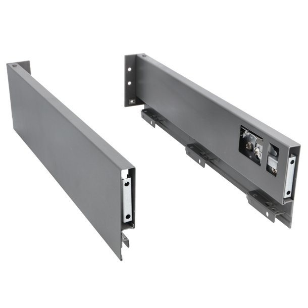 Skuffesidest 550mm - Gr Metal - uden Skuffeskinner