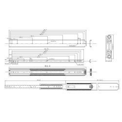Skuffeskinne "Prime 76" 76x800mm - Fuldudtr�k - Heavy Duty