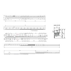 Skuffeskinner til Bundmontering 800mm - Softclose