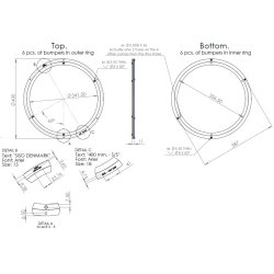 Drejebeslag 360 - 401x12mm - Vgtbelastning 100Kg