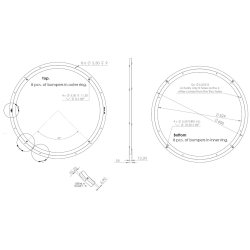 Drejebeslag 360 - 600x12mm - Vgtbelastning 190Kg
