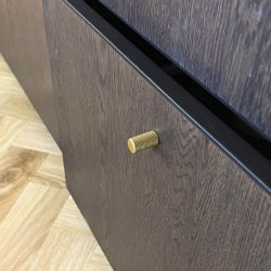 Riflet Mbelknop "House" - Brstet Messing med Lak- 14mm