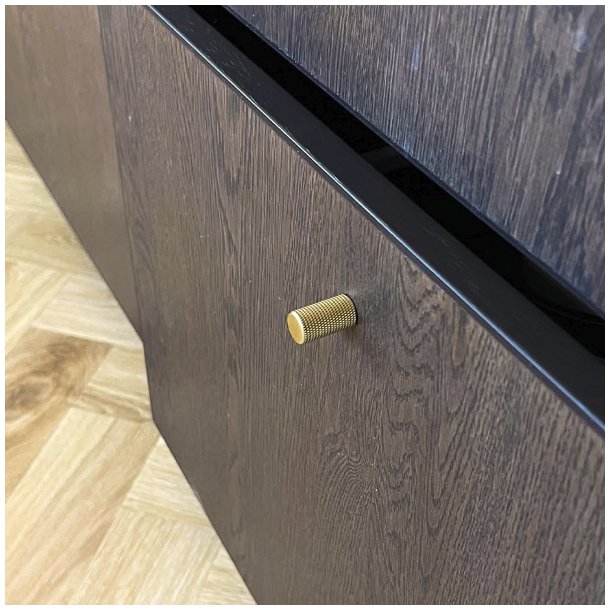 Riflet Mbelknop "House" - Brstet Messing med Lak- 14mm