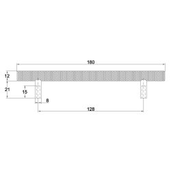 Riflet Greb "House" - Brstet Messing med Lak - cc 128mm