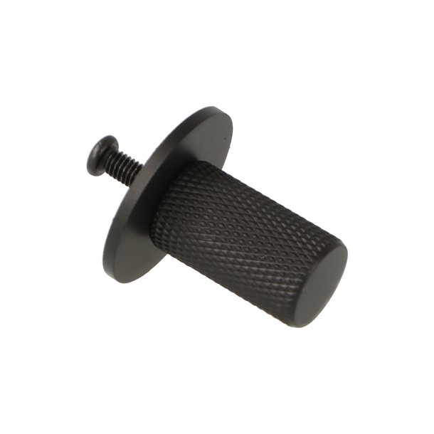 Riflet Mbelknop "House" - Mat Sort- 14mm
