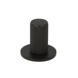 Riflet Mbelknop "House" - Mat Sort- 14mm
